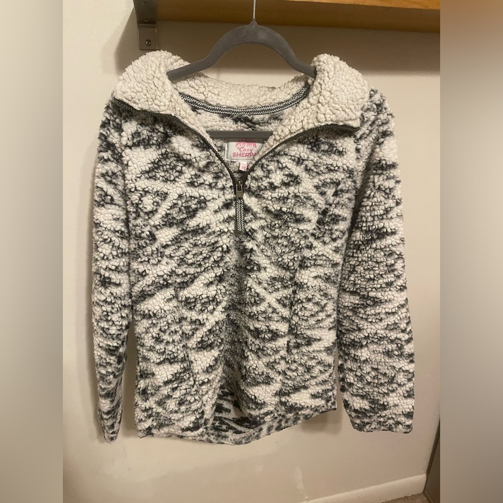 Cozy Sherpa Pullover with Zip
